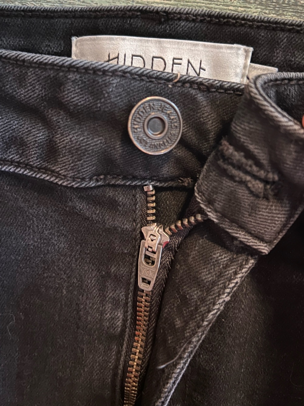 ✨HIDDEN Jeans Jet Black Clean Stretch Straight Leg Jeans Size 30
